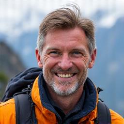 Porträt von Bergführer Klaus Huber.
